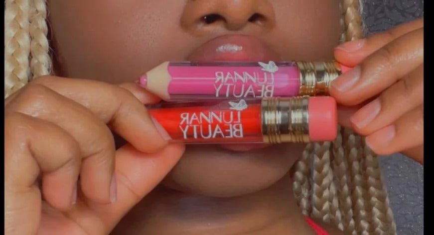 CRYSTAL wearing Lunnaré lip gloss